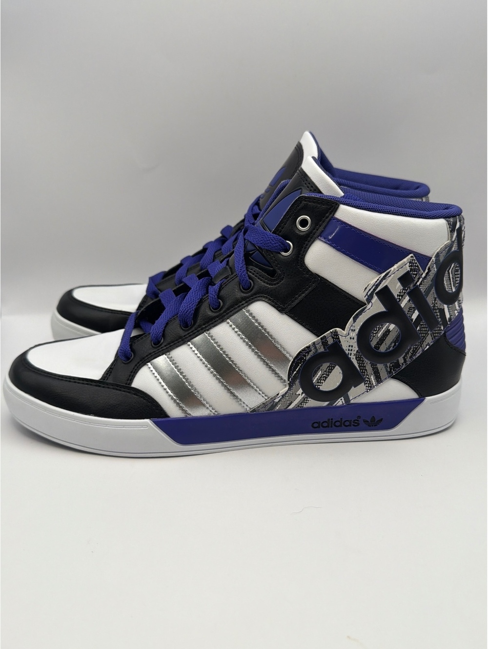 Adidas Hard Court Hi Black White Purple Men's Sneakers Shoes Size 11.5 G98513